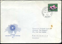 Cover To Marcinelle, Belgium - Cartas & Documentos