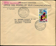Cover To Marcinelle, Belgium - "Office Des Postes Et Télécommunications" - Gabun (1960-...)