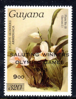 GUYANA - 1989 REICHENBACHIA ORCHIDS OVERPRINTED SALUTING WINNERS PLATE 18 SERIES 2 FINE MNH ** SG 2557 - Guyana (1966-...)