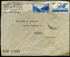 Cover To Utrecht, Netherlands - "Banque Nationale Pour Le Commerce Et L'Industrie, Beyrouth, Liban" - Liban