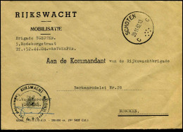 Cover Naar Hoboken - "Rijkswacht, Brigade Schoten" - Storia Postale
