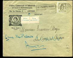 Cover Naar Les Avins En Condroz - 'L'Union Com. Et Industrielle, Anvers"  -- La Javanais -- Terug Aan Afzender/Retour .. - 1935-1949 Sellos Pequeños Del Estado