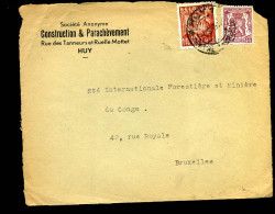 Cover Naar Bruxelles - "S.A. Construction & Parachèvement, Huy" - 1948 Export