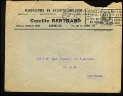 Cover Naar Auvelais - "Manufacture De Produits Industriels Camille Bertrand, Bruxelles" - 1922-1927 Houyoux