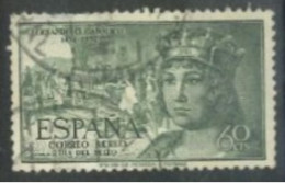 SPAIN,  1952, FERDINAND AND COLUMBUS PRESENTING NATIVES STAMP QTY. 2, # C139, USED. - Oblitérés