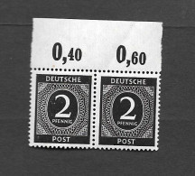 Germany Allied Occupation Kontrollrat 2Pf Pair 1946 MNH - Mint