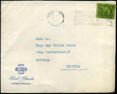 Cover To Antwerp - "Hotel Florida, Lisboa" - Lettres & Documents