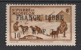 SPM - 1941-42 - N°YT. 250 - France Libre 10c Brun-jaune - Neuf * / MH VF - Unused Stamps