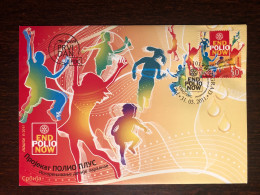 SERBIA FDC COVER 2011 YEAR POLIO POLIOMYELITIS HEALTH MEDICINE STAMPS - Serbie