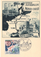 Monaco -  XXXIe Rallye De Monte-Carlo 1962 -  Départ: Oslo - Maxi Carte Postale -  Premier Jour FDC - Rallye