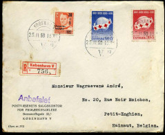Registered Cover To Petit-Enghien, Belgium - Red Cross - Brieven En Documenten