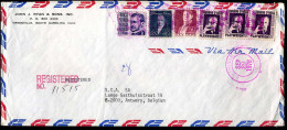 Registered Cover To Antwerp, Belgium - "John  J. Ryan & Sons Inc., Greenville, Sout Carolina" - Lettres & Documents