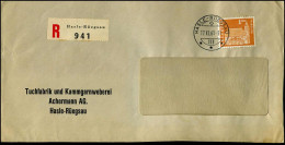 Registered Cover  - 'Tuchfabrik Un Kammgarnweberei Achermann AB., Hasle-Rüegsau' - Storia Postale