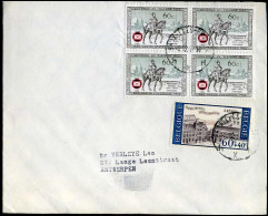 Cover - 1395 In Blok Van 4 + 1385 - Lettres & Documents