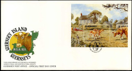 FDC - 150th Anniversary Of The Royal Guernsey Agricultural And Horticultural Society - Guernsey