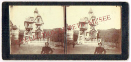 LE BOIS DE CISE - AULT. Photographie Stéréoscopique Sur Carton Fort. Chalet Marie Pierre & Villa Les Lutins. 1890-1900 - Bois-de-Cise