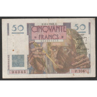 FAY 20/10 - 50 FRANCS LE VERRIER - 08/04/1948 - P.104 -  PICK 127 - TB+ - Unclassified