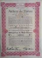 Ateliers Du Thiriau - 1943 - Bois-d'Haine - Obligation - Andere & Zonder Classificatie