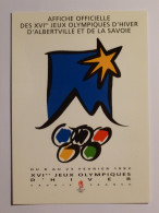 ALBERTVILLE 92 - JEUX OLYMPIQUES HIVER / SAVOIE - AFFICHE OFFICIELLE - Montagne / Anneaux Olympiques - Carte Postale - Giochi Olimpici