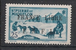 SPM - 1941-42 - N°YT. 253 - France Libre 25c Bleu-vert - Neuf Luxe ** / MNH / Postfrisch - Nuevos