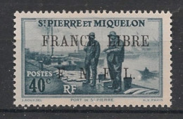 SPM - 1941-42 - N°YT. 255 - France Libre 40c Bleu-gris - Neuf Luxe ** / MNH / Postfrisch - Nuovi