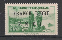 SPM - 1941-42 - N°YT. 256 - France Libre 45c Vert - Neuf Luxe ** / MNH / Postfrisch - Ungebraucht