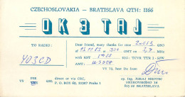 Radio Amateur QSL Post Card Czechoslovakia Y03CD OK3TAJ - Radio Amateur