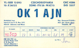 Radio Amateur QSL Post Card Czechoslovakia Y03CD OK1AJN - Radio Amateur