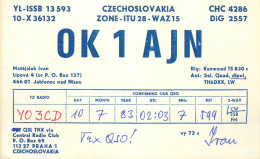 Radio Amateur QSL Post Card Czechoslovakia Y03CD OK1AJN - Radio Amatoriale