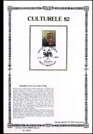 2061 - Culturele 82 - Pierre Paulus  - Zijde/soie Sony Stamps - Cartes Souvenir – Emissions Communes [HK]