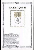 2056 - Touristique 82 - Stavelot - Zijde/soie Sony Stamps - Cartes Souvenir – Emissions Communes [HK]