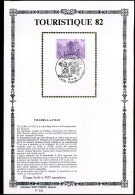 2057 - Touristique 82 - Villers-la-Ville - Zijde/soie Sony Stamps - Cartes Souvenir – Emissions Communes [HK]