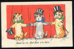 CPA  Chats "dans La Vie Faut Pas S'en Faire ".chat Cats - Dressed Animals