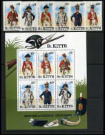 British & Franch Uniforms -  ** MNH - St.Kitts Und Nevis ( 1983-...)
