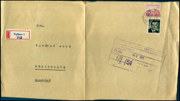 Registered Cover From Vyskov To Bratislava 1951 - Storia Postale