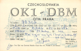 Radio Amateur QSL Post Card Y03CD OK1DBM Prague - Radio Amatoriale