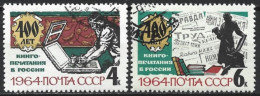 Russia 1964. Scott #2863-4 (U) 400th Anniv. Of Book Printing In Russia  (Complete Set) - Used Stamps