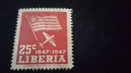 LİBERYA--1947   25  C      DAMGASIZ - Liberia