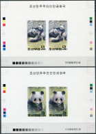 NORTH KOREA - 1991 -  SET OF 2 PROOFS MNH ** IMPERFORATED - Panda - Korea, North