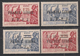 SPM - 1941-42 - N°YT. 281 à 284 - France Libre - Les 4 Valeurs "exposition De New York" - Neuf Luxe ** / MNH - Ungebraucht