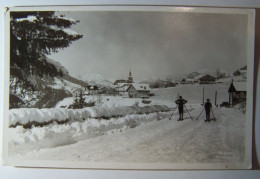 CPA - France - 74 - Les Contamines-Montjoie -  Route De Notre Dame De La Gorge En Hiver - Skieurs - Les Contamines-Montjoie