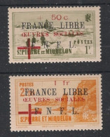 SPM - 1942 - N°YT. 310 Et 311 - Oeuvres Sociales - Signé CALVES - Neuf * / MH VF - Nuevos