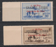 SPM - 1942 - N°YT. 311A Et 311B - Oeuvres De Mer - Signés BRUN - Neuf Luxe ** / MNH - Ongebruikt