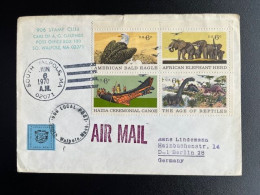 UNITED STATES USA 1970 LETTER SOUTH WALPOLE TO BERLIN 06-06-1970 VERENIGDE STATEN ELEPHANTS DINOSAURS - Lettres & Documents