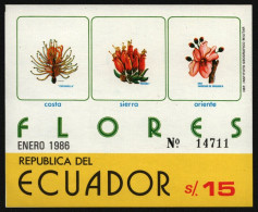 Ecuador 1986 - Mi-Nr. Block 122 ** - MNH - Blumen / Flowers - Ecuador