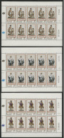 POLYNESIE N° 216 à 218 En Feuille De 10 Ex. Avec Coin Daté Neufs ** (MNH) TB - Unused Stamps