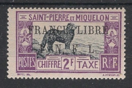SPM - 1942 - Taxe TT N°YT. 55 - Chien Terre-Neuve 2f Violet Et Noir - Neuf * / MH VF - Impuestos