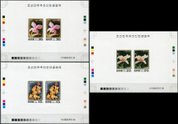 NORTH KOREA - 1993 - SET OF 3 PROOFS MNH ** IMPERFORATED - Orchids - Corée Du Nord