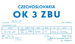 Radio Amateur QSL Post Card Y03CD OK3ZBU Czechoslovakia - Radio-amateur