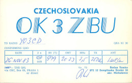 Radio Amateur QSL Post Card Y03CD OK3ZBU Czechoslovakia - Radio Amatoriale